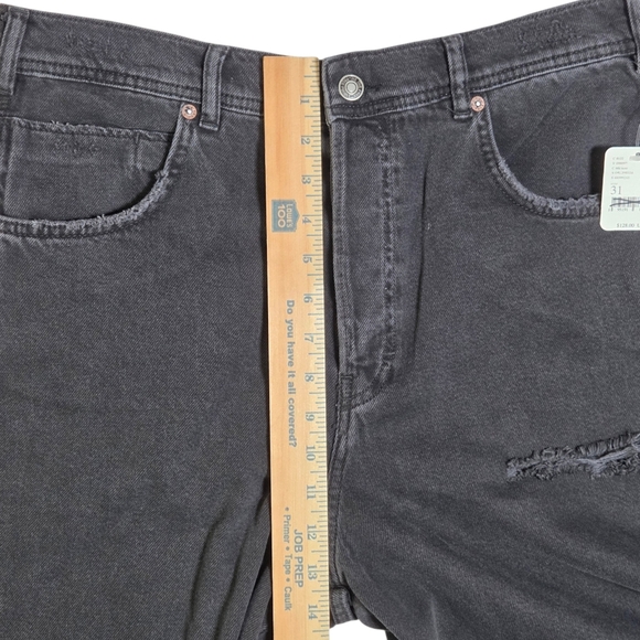 We The Free Ollie Extreme Wide Leg Distressed Denim Washed Black Size 31 NWT - Picture 8 of 15